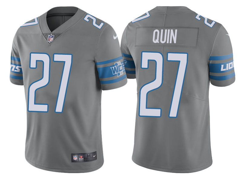 Detroit Lions #27 Glover Quin Steel Vapor Untouchable Color Rush Limited Jersey
