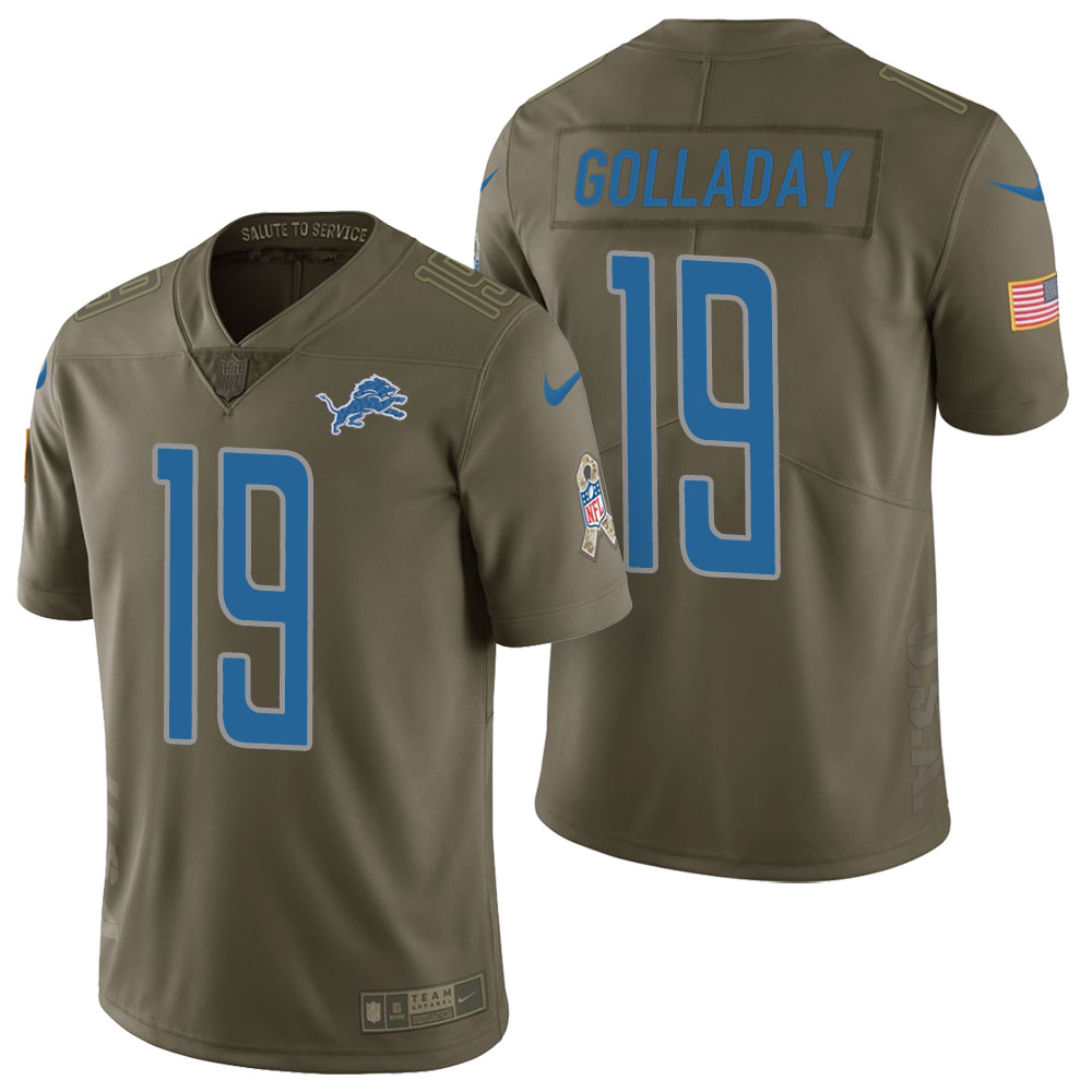 Detroit Lions #19 Kenny Golladay Olive 2017 Salute to Service Limited Jersey
