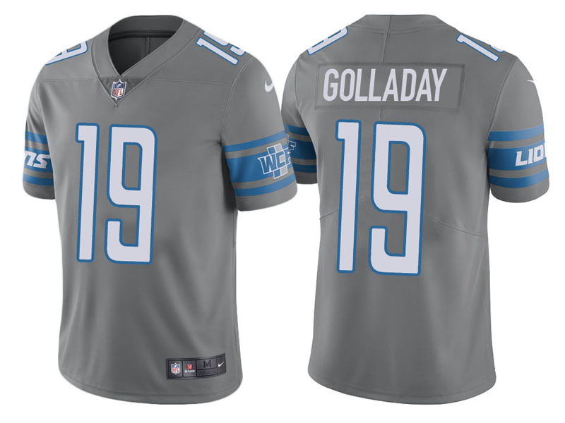 Detroit Lions #19 Kenny Golladay Steel Vapor Untouchable Color Rush Limited Jersey