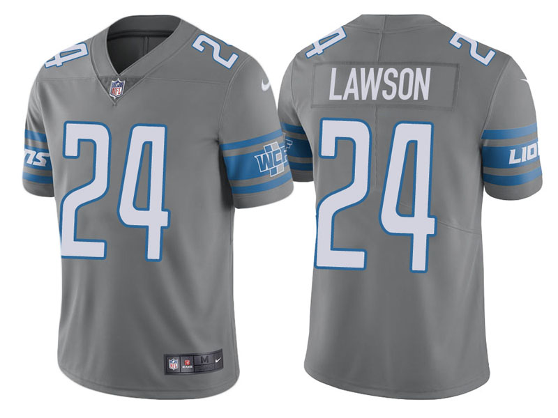 Detroit Lions #24 Nevin Lawson Steel Vapor Untouchable Color Rush Limited Jersey