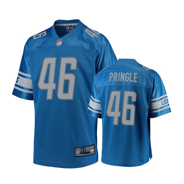 Youth Detroit Lions #46 Rayshean Pringle Blue Player Jersey Youth Detroit Lions #46 Rayshean Pringle Blue Player Jersey