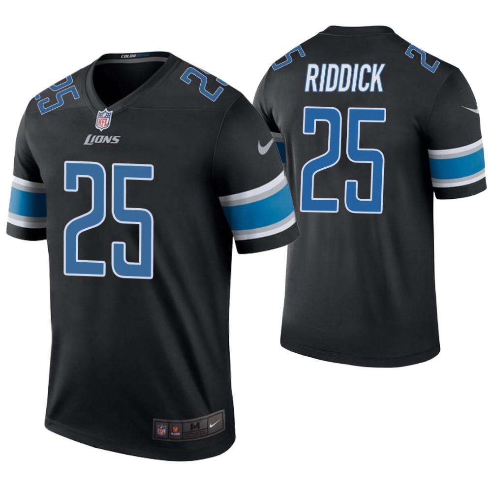 Detroit Lions #25 Theo Riddick Black Color Rush Legend Jersey