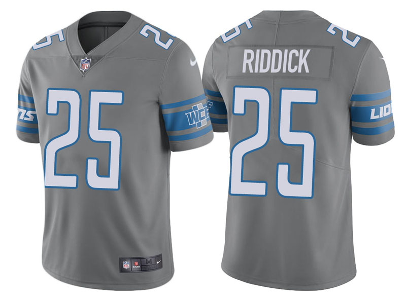 Detroit Lions #25 Theo Riddick Steel Vapor Untouchable Color Rush Limited Jersey