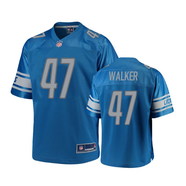 Youth Detroit Lions #47 Tracy Walker Blue Player 2018 Draft Jersey Youth Detroit Lions #47 Tracy Walker Blue Player 2018 Draft Jersey