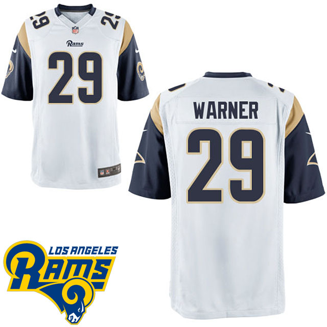 Los Angeles Rams #29 Eric Dickerson White Game Jersey With Super Bowl LVI Patch