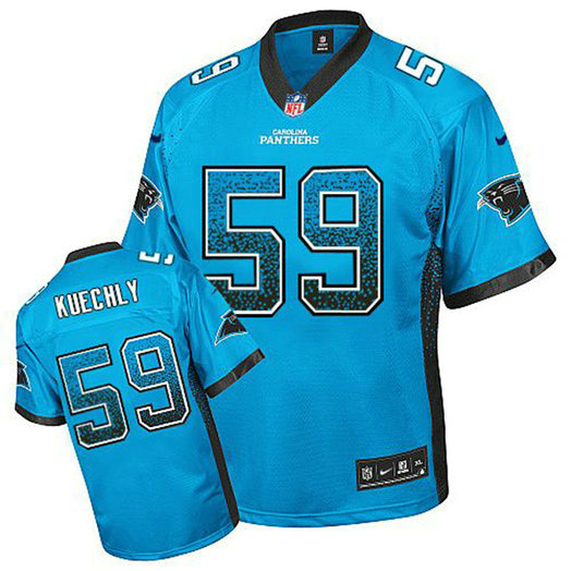 Carolina Panthers #59 Luke Kuechly Blue Drift Fashion Jersey