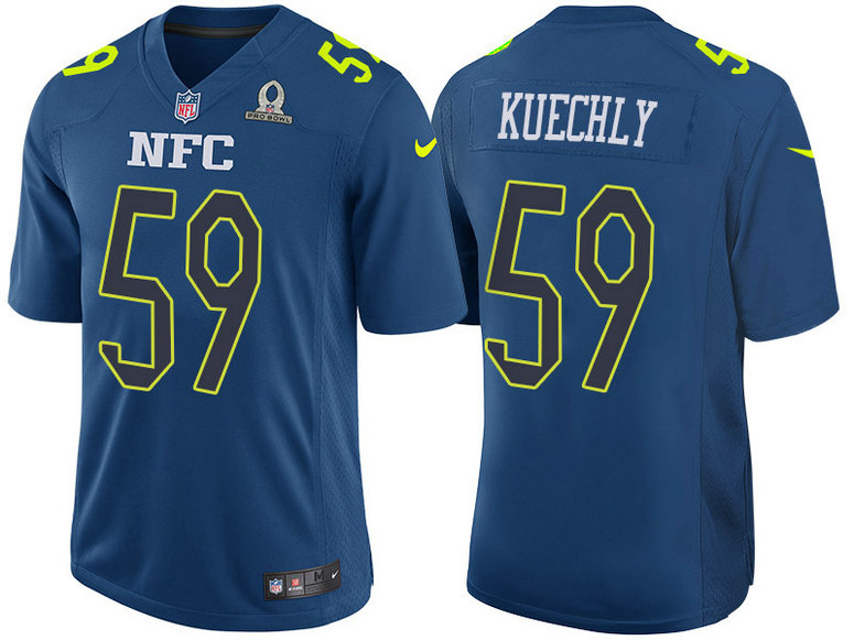 2017 Pro Bowl NFC Luke Kuechly Blue Game Jersey