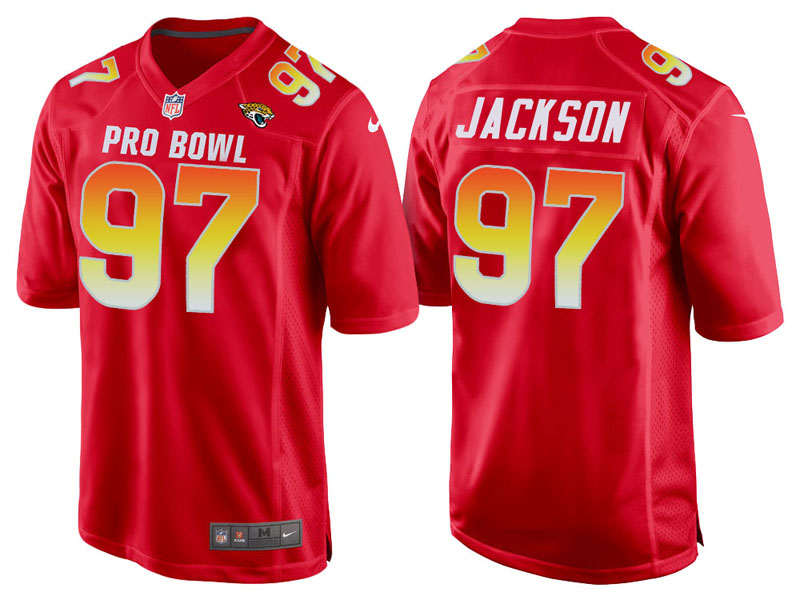 2018 Pro Bowl AFC Jacksonville Jaguars #97 Malik Jackson Red Game Jersey