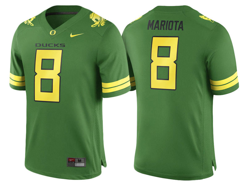 Marcus Mariota #8 Oregon Ducks Apple Green Alumni College Football Jersey