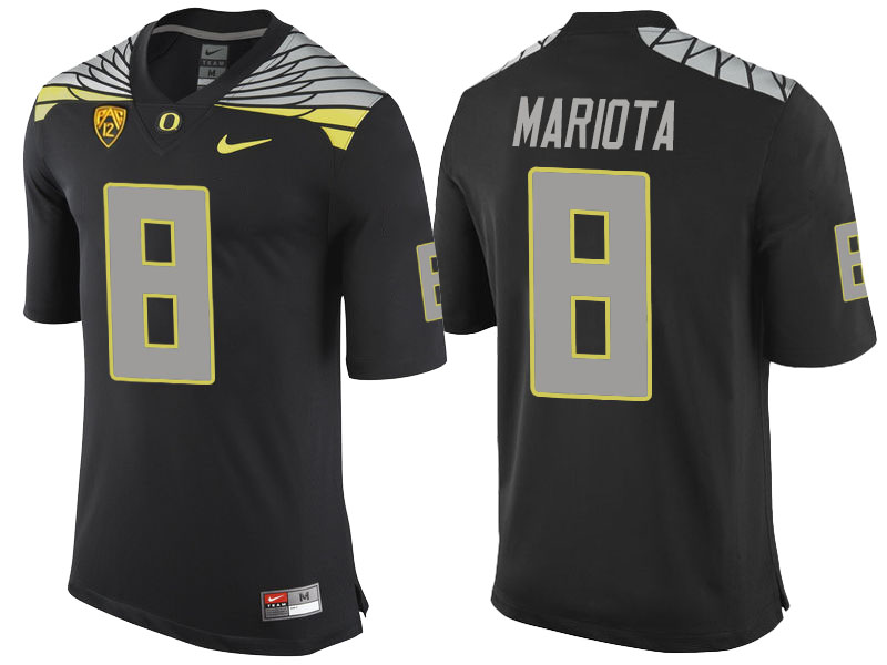 Marcus Mariota #8 Oregon Ducks Black College Football Jersey