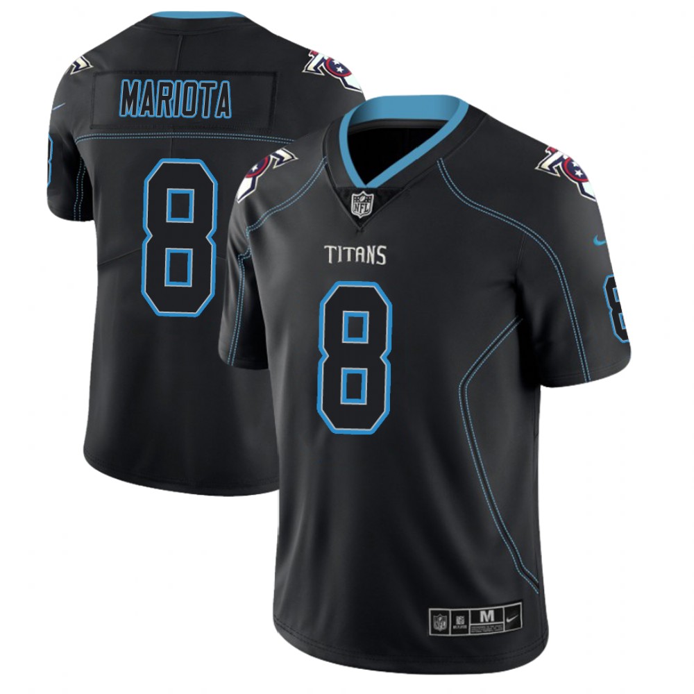 Tennessee Titans #8 Marcus Mariota 2018 Lights Out Color Rush Limited Black Jersey Tennessee Titans #8 Marcus Mariota 2018 Lights Out Color Rush Limited Black Jersey
