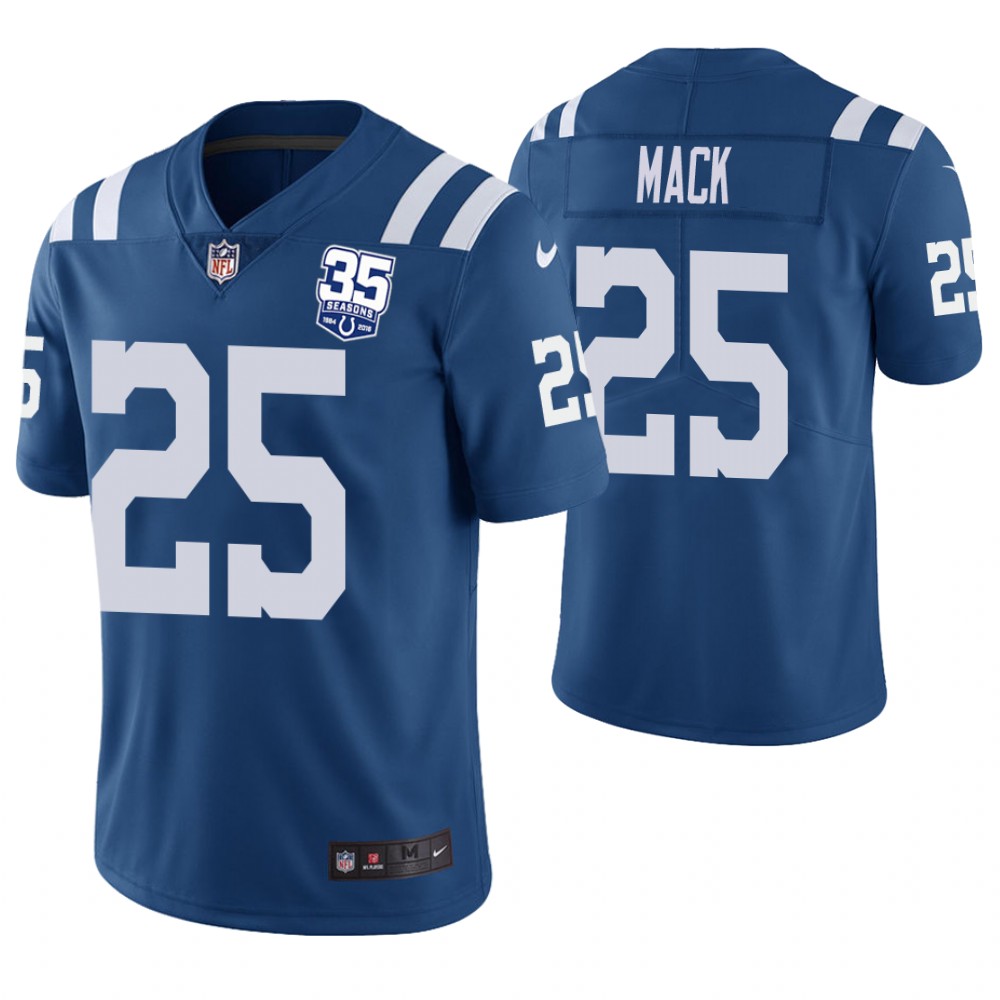 Indianapolis Colts #25 Marlon Mack Royal 35th Anniversary Vapor Untouchable Limited Player Jersey