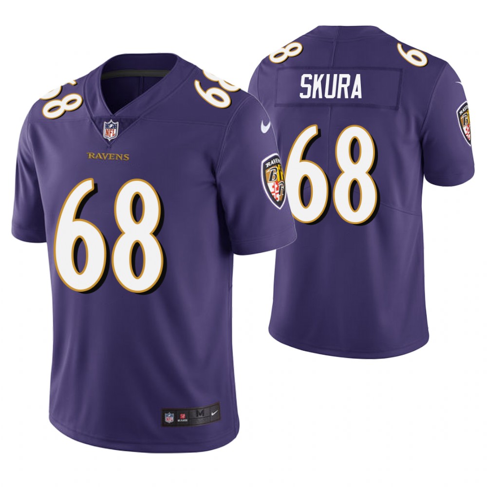 Baltimore Ravens #68 Matt Skura Purple Vapor Untouchable Limited Jersey