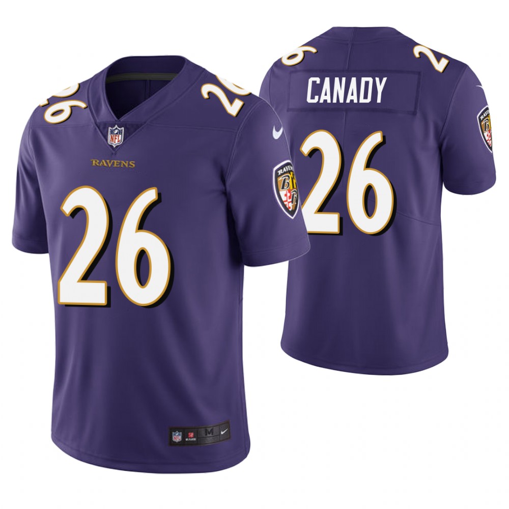 Baltimore Ravens #26 Maurice Canady Purple Vapor Untouchable Limited Jersey
