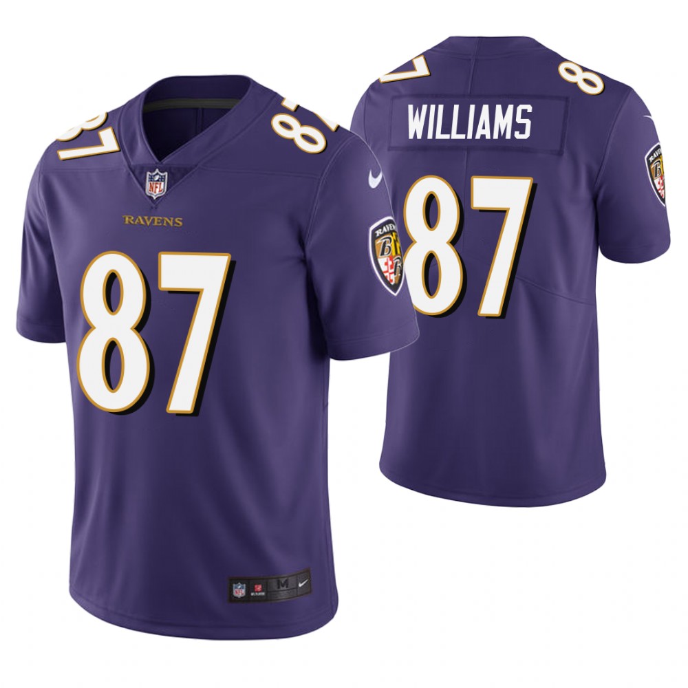 Baltimore Ravens #87 Maxx Williams Purple Vapor Untouchable Limited Jersey