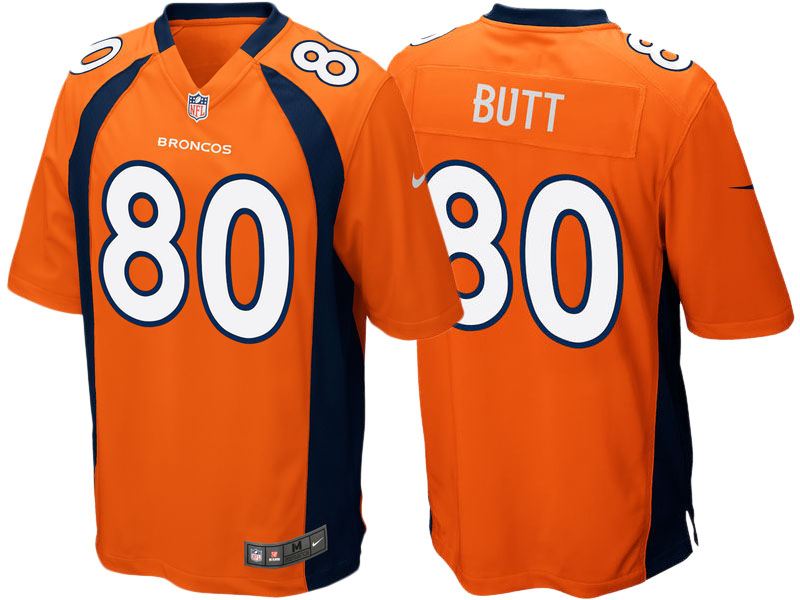 Denver Broncos Jake Butt Orange 2017 Draft Pick Game Jersey