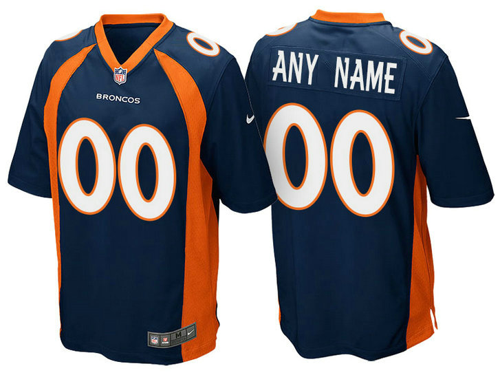 Denver Broncos Navy Blue Game Customized Jersey Denver Broncos Navy Blue Game Customized Jersey