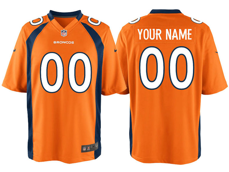 Denver Broncos Orange Game Customized Jersey Denver Broncos Orange Game Customized Jersey