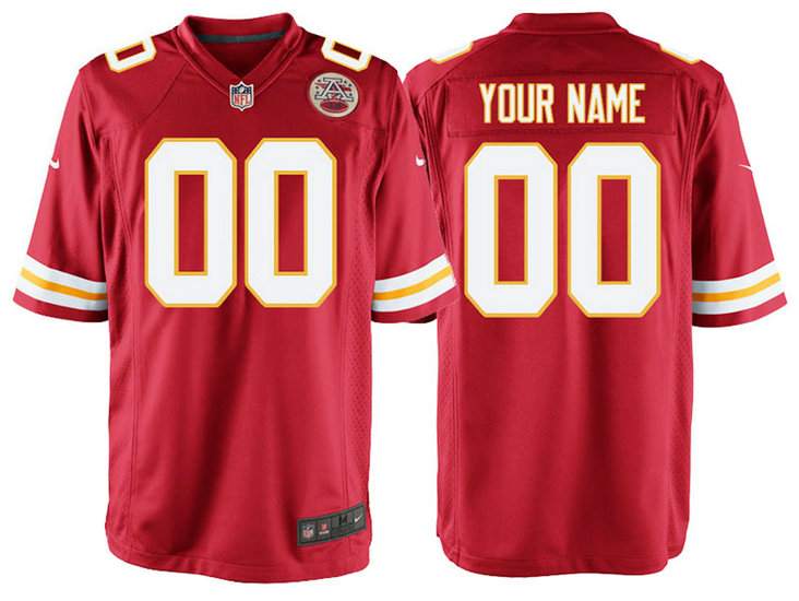 Kansas City Chiefs Red Game Customized Jersey