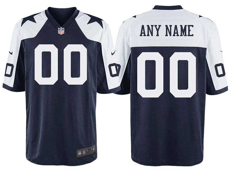 Dallas Cowboys Navy Throwback Game Customized Jersey Dallas Cowboys Navy Throwback Game Customized Jersey