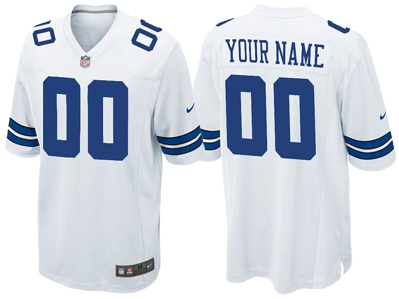 Dallas Cowboys White Game Customized Jersey Dallas Cowboys White Game Customized Jersey