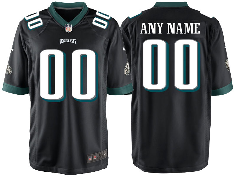 Philadelphia Eagles Black Game Customized Jersey