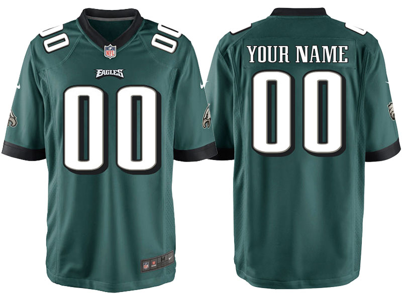 Philadelphia Eagles Green Game Customized Jersey