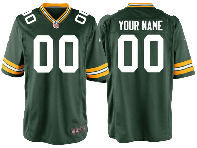 Green Bay Packers Green Game Customized Jersey Green Bay Packers Green Game Customized Jersey