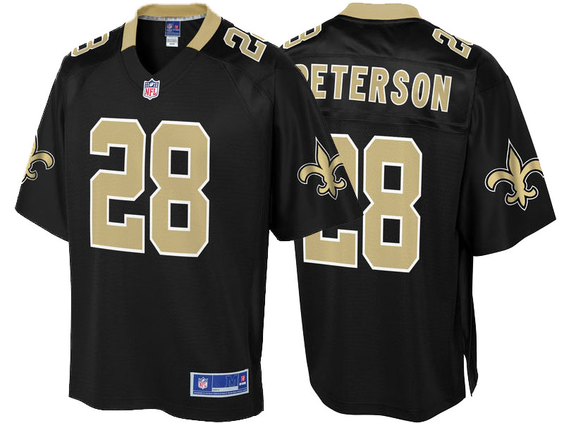 New Orleans Saints #28 Adrian Peterson Black Pro Line Player Jersey