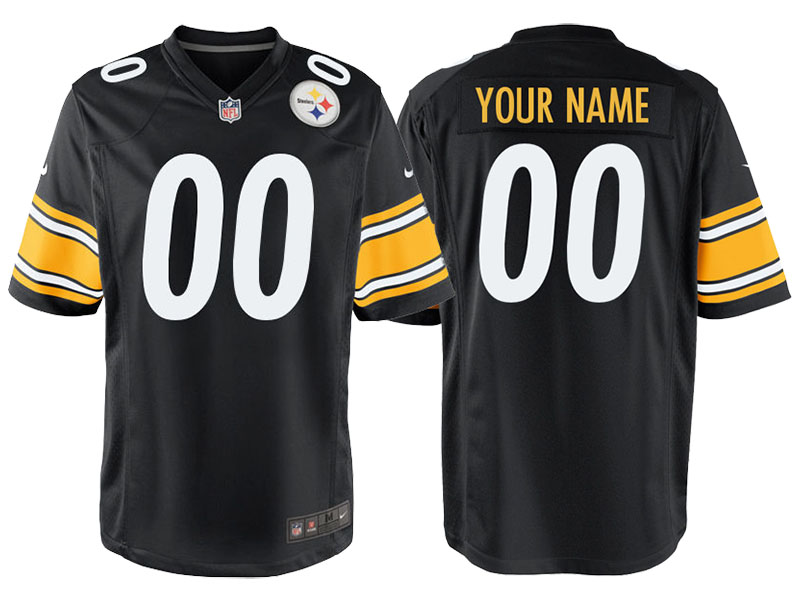 Pittsburgh Steelers Black Game Customized Jersey