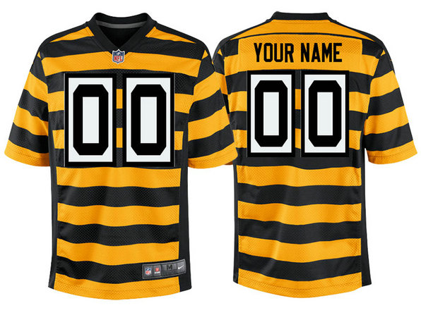 Pittsburgh Steelers Gold Alternate Game Customized Jersey