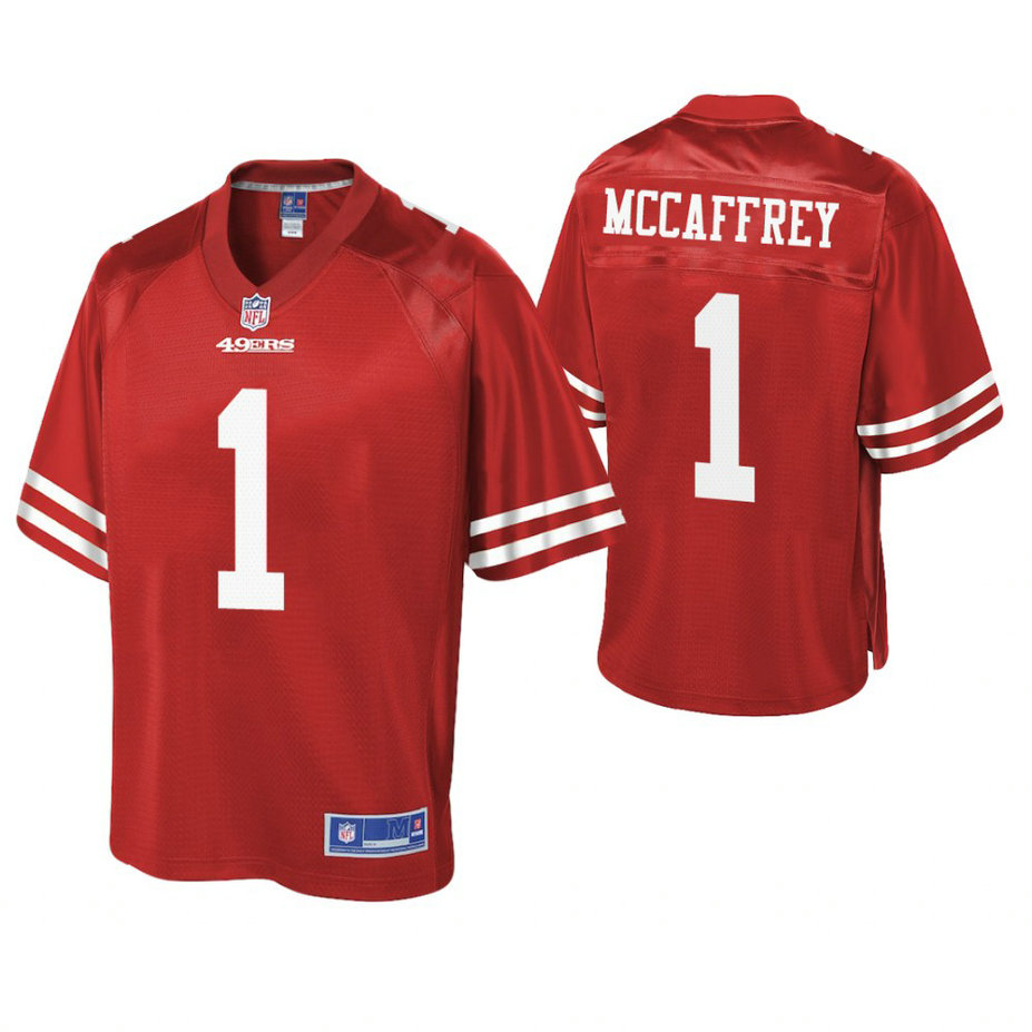 San Francisco 49ers #1 Max McCaffrey Scarlet Pro Line Team Player Jersey San Francisco 49ers #1 Max McCaffrey Scarlet Pro Line Team Player Jersey