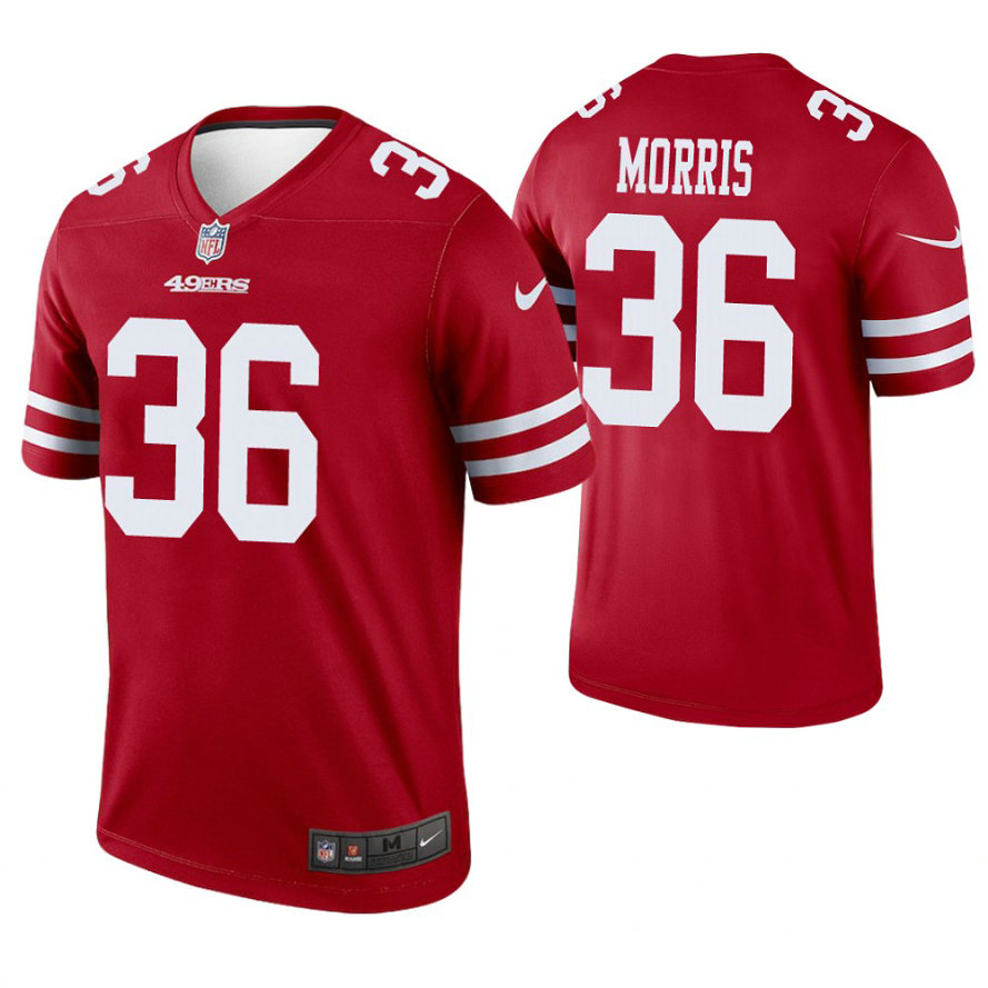 San Francisco 49ers #36 Alfred Morris Scarlet Legend Jersey