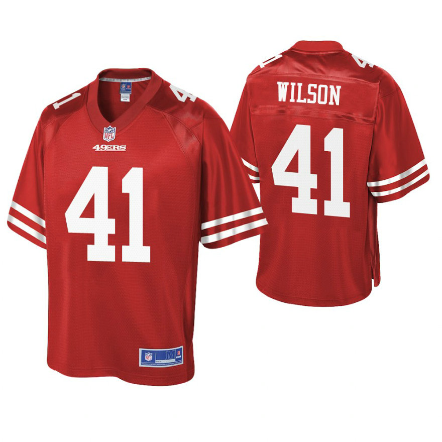 San Francisco 49ers #41 Jeff Wilson Scarlet Pro Line Team Player Jersey San Francisco 49ers #41 Jeff Wilson Scarlet Pro Line Team Player Jersey