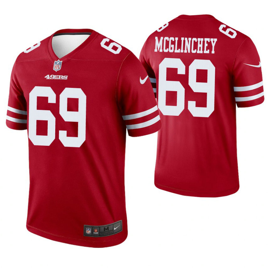 San Francisco 49ers #69 Mike McGlinchey Scarlet Legend Jersey San Francisco 49ers #69 Mike McGlinchey Scarlet Legend Jersey