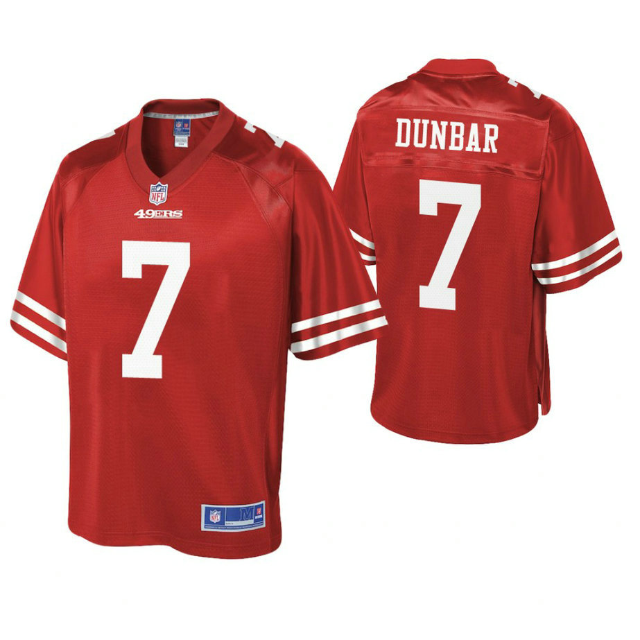 San Francisco 49ers #7 Steven Dunbar Scarlet Pro Line Team Player Jersey San Francisco 49ers #7 Steven Dunbar Scarlet Pro Line Team Player Jersey