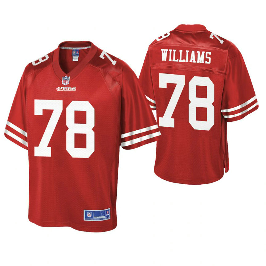 San Francisco 49ers #78 Darrell Williams Jr. Scarlet Pro Line Team Player Jersey