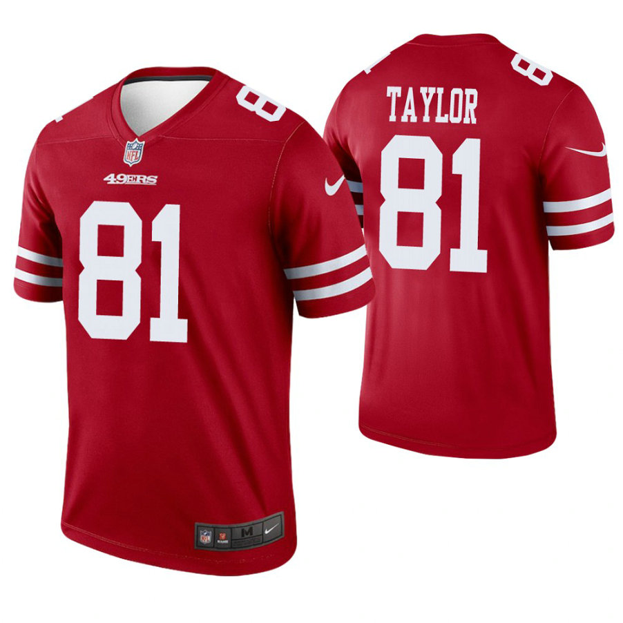 San Francisco 49ers #81 Trent Taylor Scarlet Legend Jersey