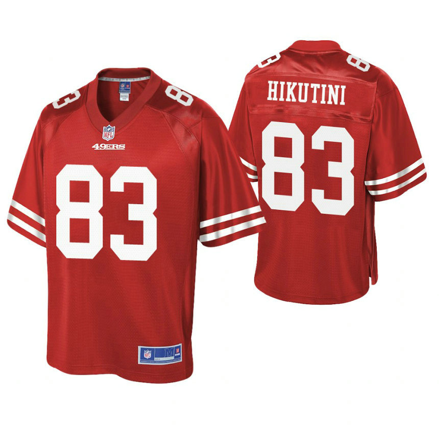 San Francisco 49ers #83 Cole Hikutini Scarlet Pro Line Team Player Jersey San Francisco 49ers #83 Cole Hikutini Scarlet Pro Line Team Player Jersey