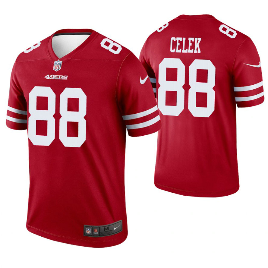 San Francisco 49ers #88 Garrett Celek Scarlet Legend Jersey