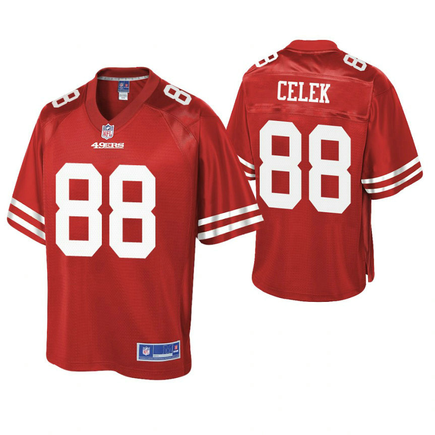 San Francisco 49ers #88 Garrett Celek Scarlet Pro Line Team Player Jersey