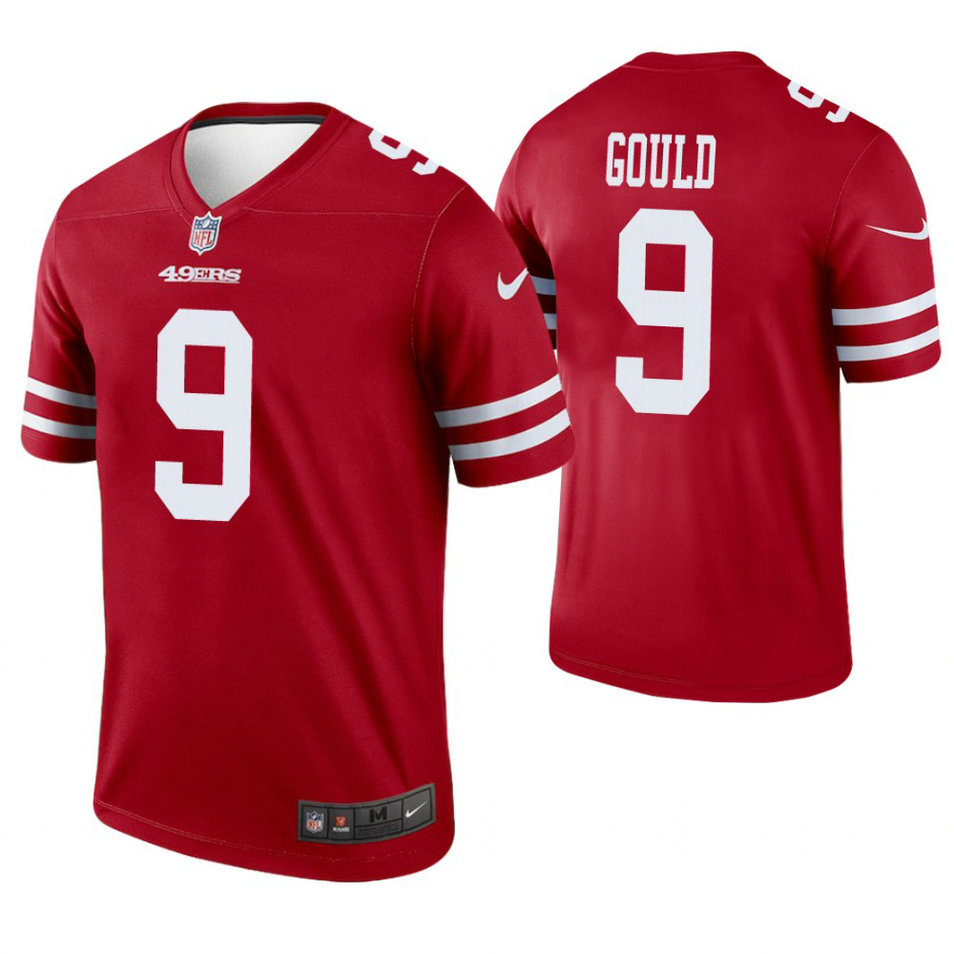 San Francisco 49ers #9 Robbie Gould Scarlet Legend Jersey