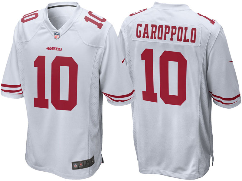 San Francisco 49ers #10 Jimmy Garoppolo White Away Game Jersey