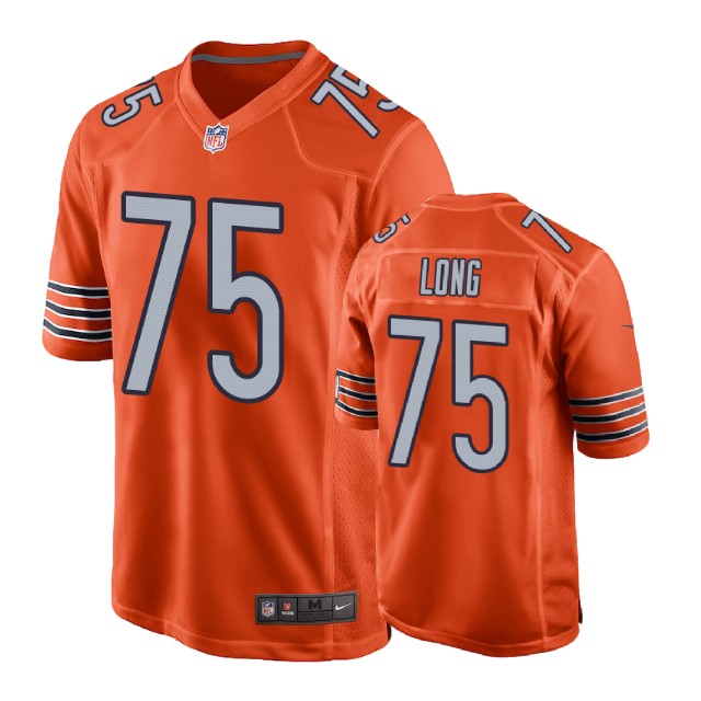 Chicago Bears #75 Kyle Long Orange Alternate Game Jersey Chicago Bears #75 Kyle Long Orange Alternate Game Jersey