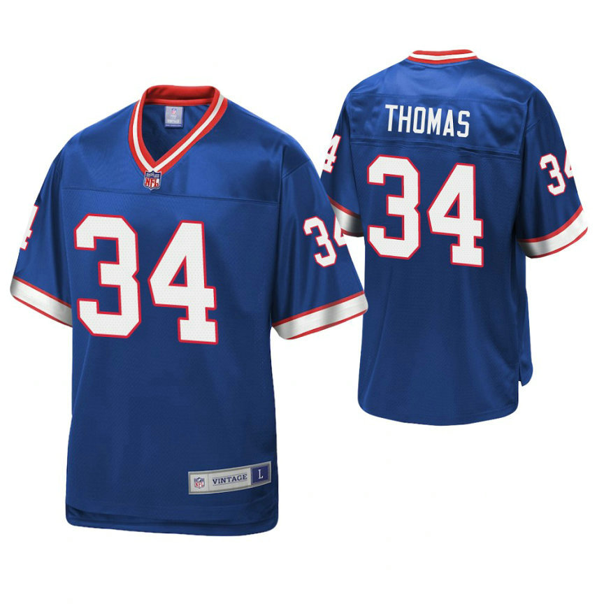 Buffalo Bills #34 Thurman Thomas Royal Pro Line Retired Team Player Jersey Buffalo Bills #34 Thurman Thomas Royal Pro Line Retired Team Player Jersey
