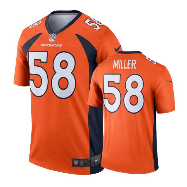Denver Broncos #58 Von Miller Orange Legend Jersey