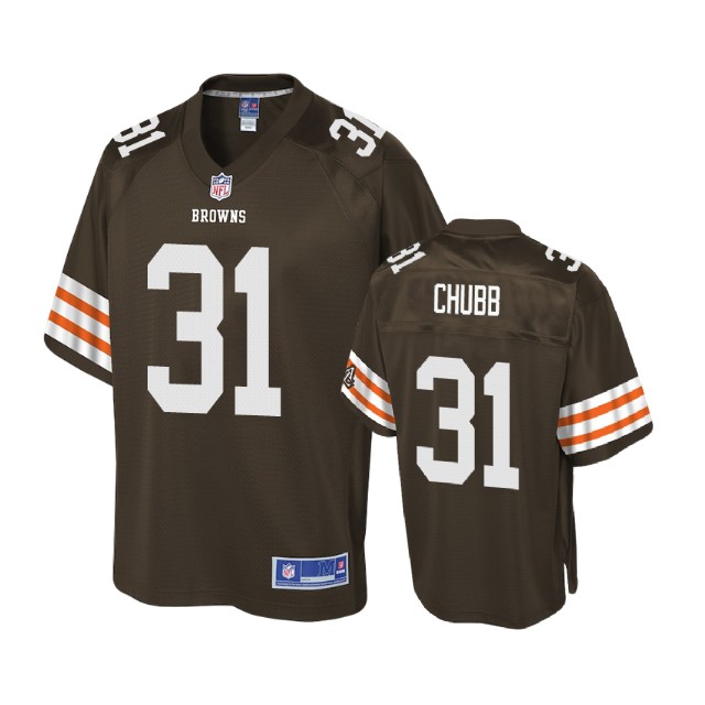Cleveland Browns #31 Nick Chubb Brown Player Historic Logo Jersey