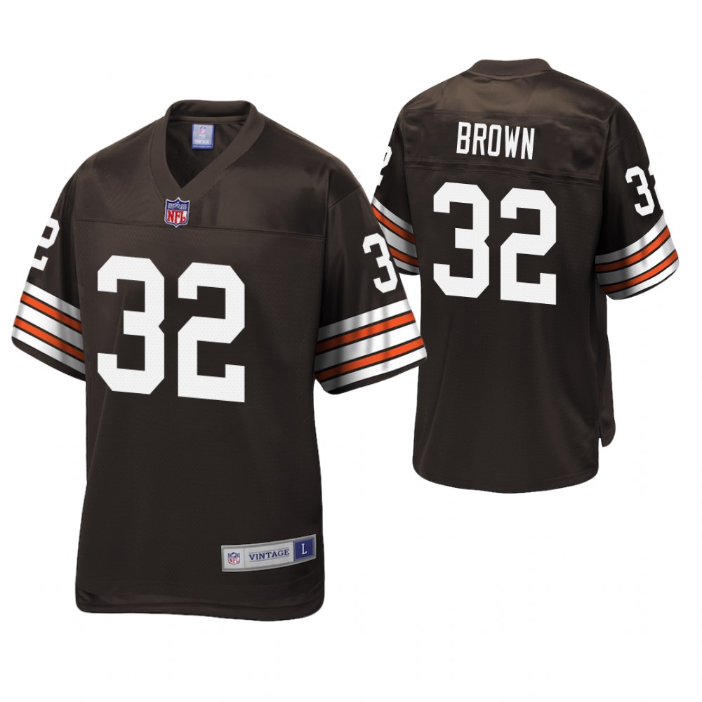 Cleveland Browns #32 Jim Brown Brown Pro Line Retired Team Player Jersey Cleveland Browns #32 Jim Brown Brown Pro Line Retired Team Player Jersey
