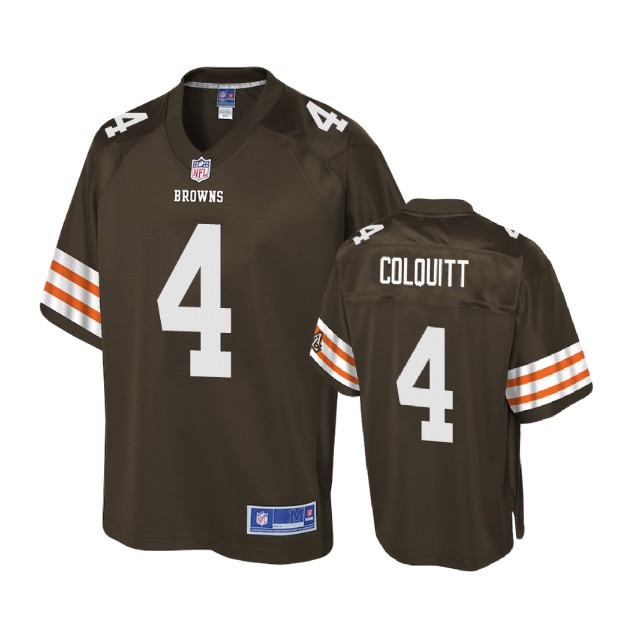 Cleveland Browns #4 Britton Colquitt Brown Player Historic Logo Jersey