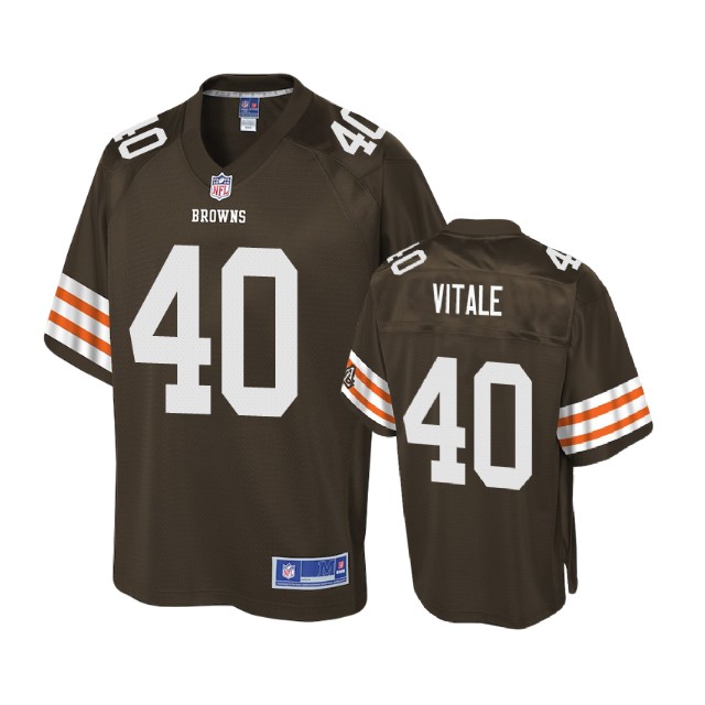 Cleveland Browns #40 Danny Vitale Brown Player Historic Logo Jersey